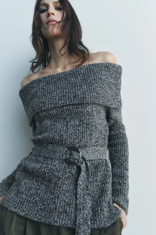 JERSEY PUNTO OFF SHOULDER CINTURÓN