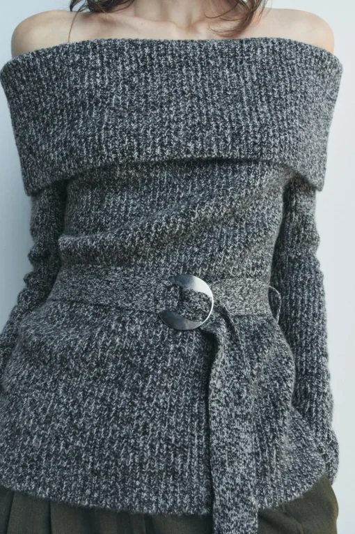 JERSEY PUNTO OFF SHOULDER CINTURÓN