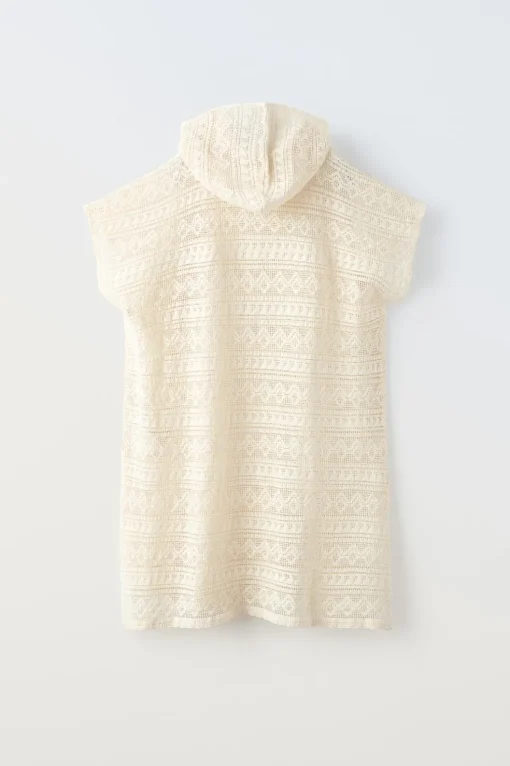 KAFTAN CAPUCHA ENCAJE