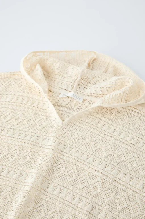 KAFTAN CAPUCHA ENCAJE
