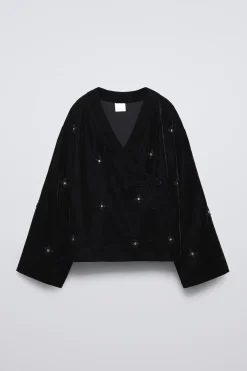 KIMONO TERCIOPELO ABALORIOS
