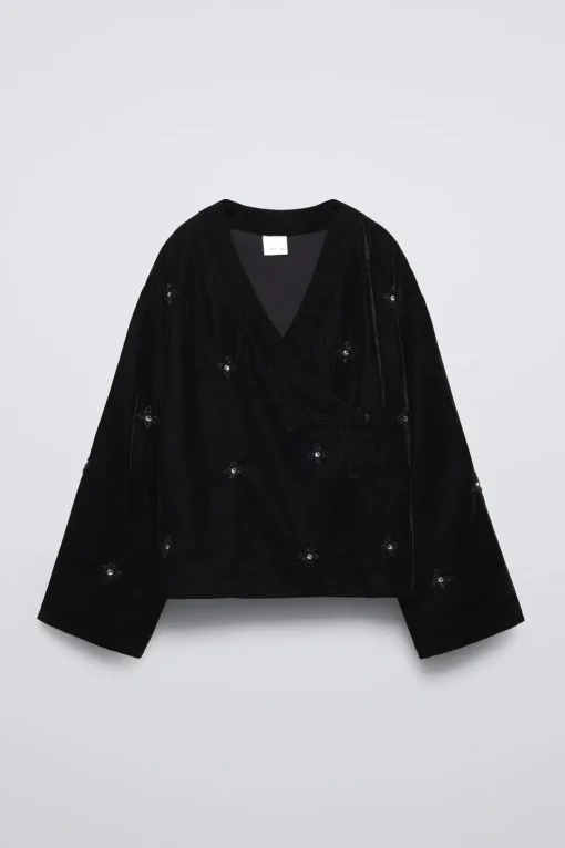 KIMONO TERCIOPELO ABALORIOS