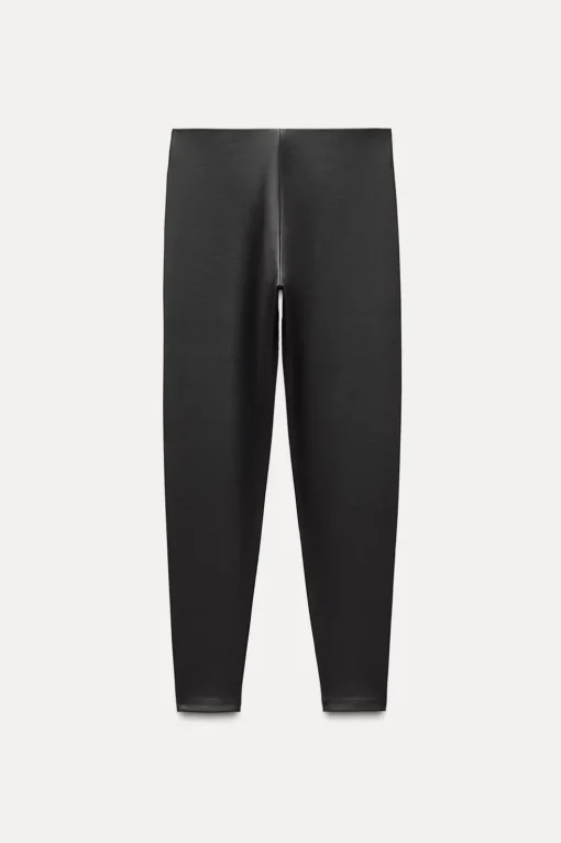 LEGGINGS ENCERADOS TIRO MEDIO