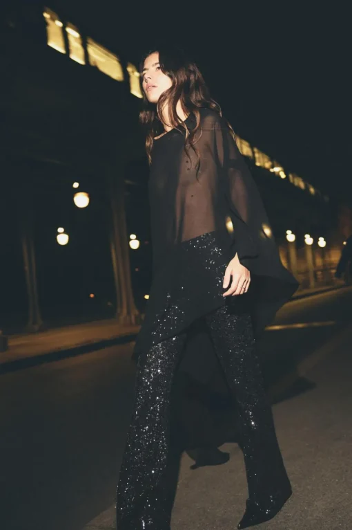 LEGGINGS FLARE LENTEJUELAS