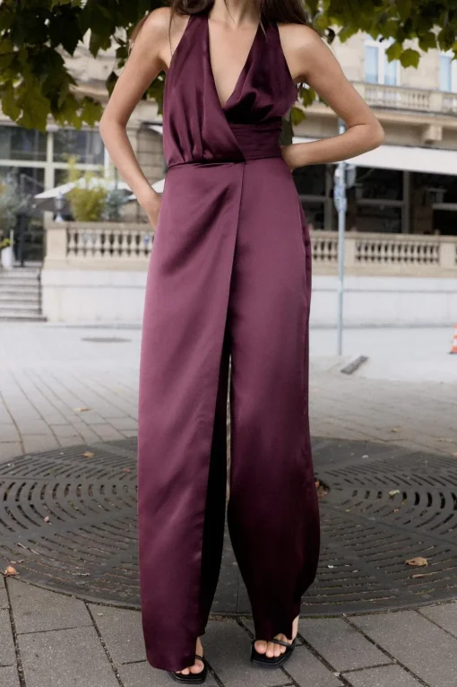 MONO LARGO HALTER FRUNCE