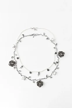 PACK 2 COLLARES FLORES PERLAS