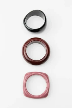 PACK 3 PULSERAS RESINA