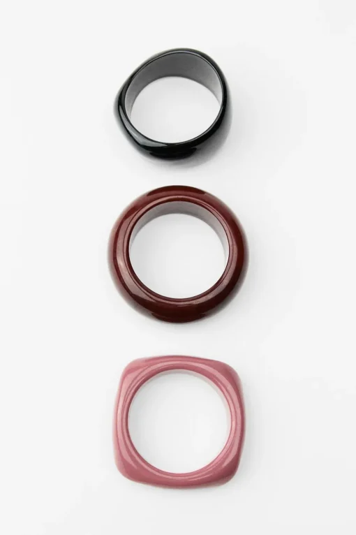 PACK 3 PULSERAS RESINA
