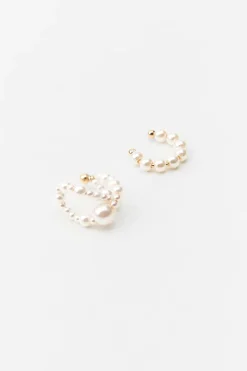 PACK PENDIENTES EAR CUFF PERLAS