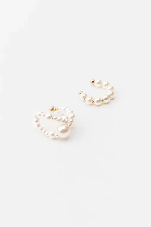 PACK PENDIENTES EAR CUFF PERLAS