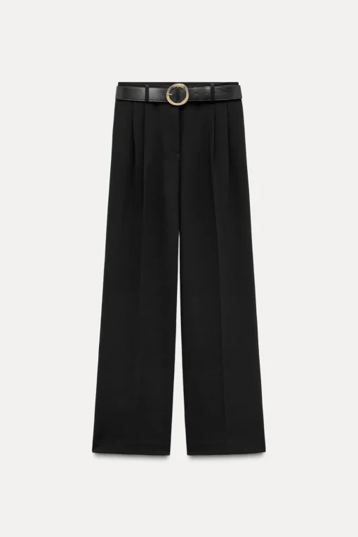 PANTALÓN ANCHO PINZAS CINTURÓN