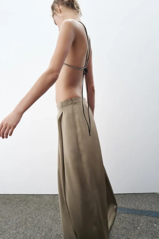 PANTALÓN ANCHO SATINADO