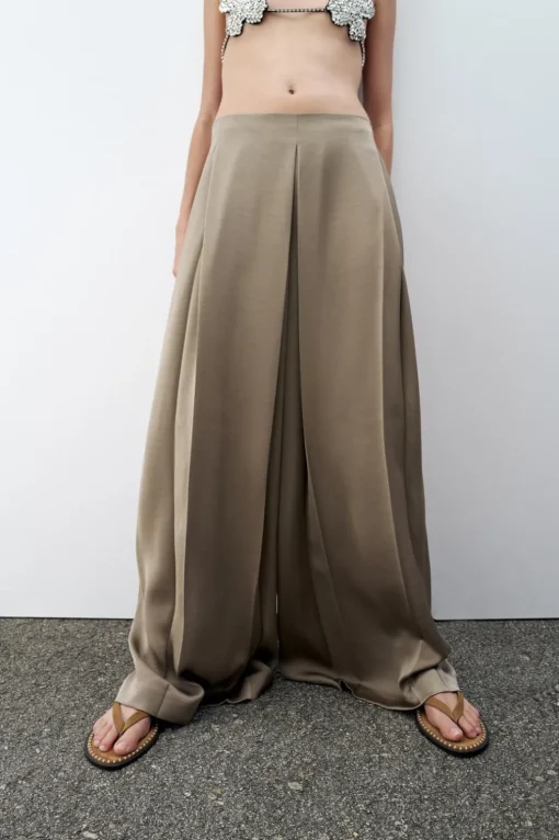 PANTALÓN ANCHO SATINADO