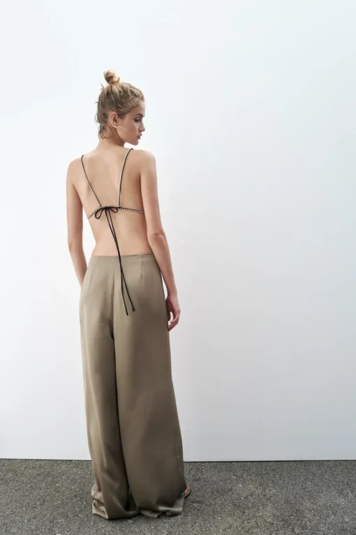PANTALÓN ANCHO SATINADO