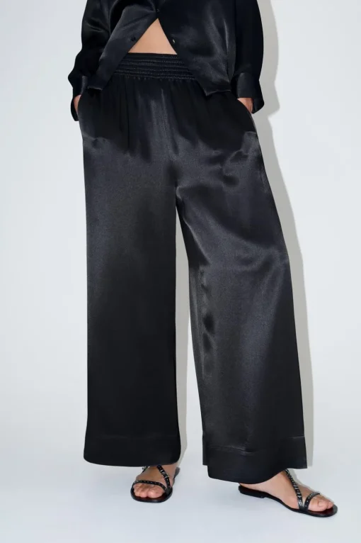 PANTALÓN ANCHO SATINADO ZW COLLECTION
