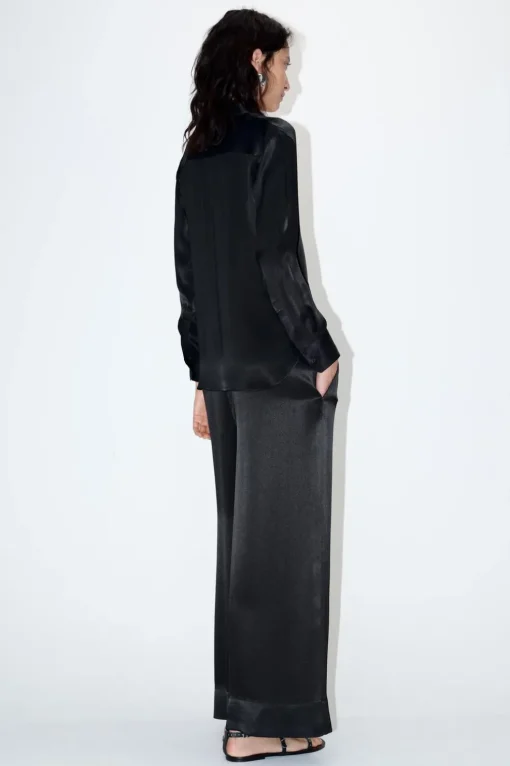 PANTALÓN ANCHO SATINADO ZW COLLECTION