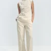 PANTALÓN ARRUGADO RECTO ZW COLLECTION