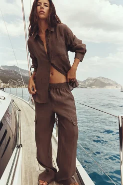 PANTALÓN CARGO SEMITRANSPARENTE