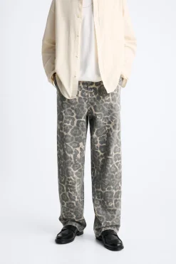 PANTALÓN CARPINTERO ESTAMPADO ANIMAL