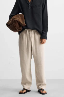 PANTALÓN CINTURA JOGGER 100% LINO