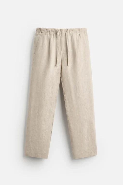 PANTALÓN CINTURA JOGGER 100% LINO