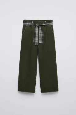 PANTALÓN CINTURÓN CUADROS