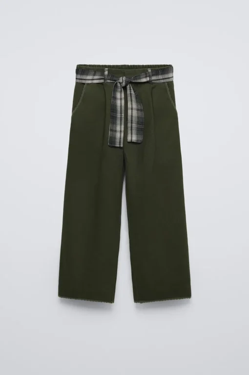 PANTALÓN CINTURÓN CUADROS