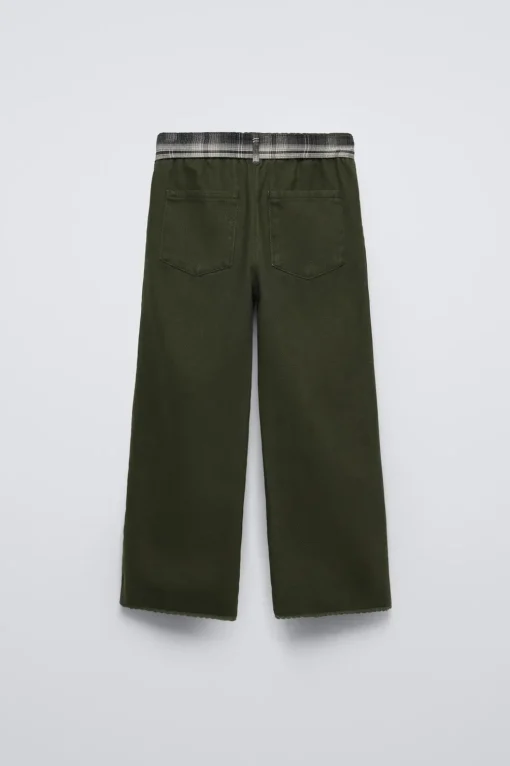 PANTALÓN CINTURÓN CUADROS