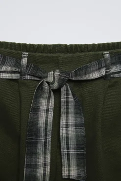 PANTALÓN CINTURÓN CUADROS