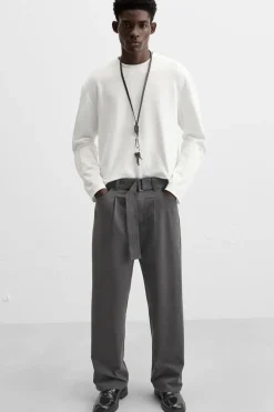 PANTALÓN CINTURÓN PLIEGUES