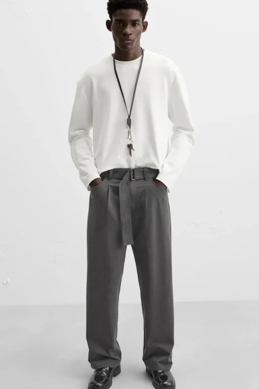 PANTALÓN CINTURÓN PLIEGUES