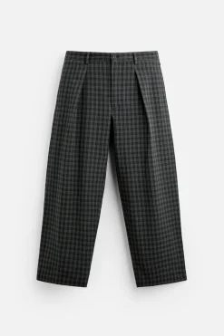 PANTALÓN CUADROS PLIEGUES