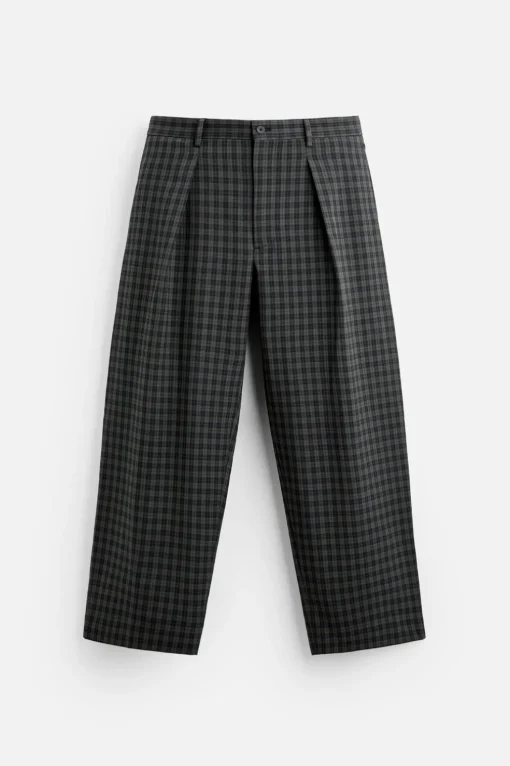 PANTALÓN CUADROS PLIEGUES