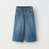 PANTALÓN DENIM CULOTTE BORDADOS