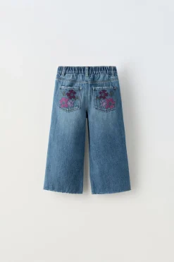 PANTALÓN DENIM CULOTTE BORDADOS