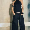 PANTALÓN DENIM TRF CINTURÓN