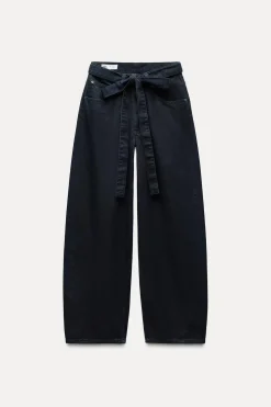 PANTALÓN DENIM TRF CINTURÓN