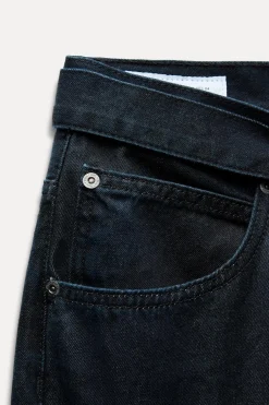 PANTALÓN DENIM TRF CINTURÓN