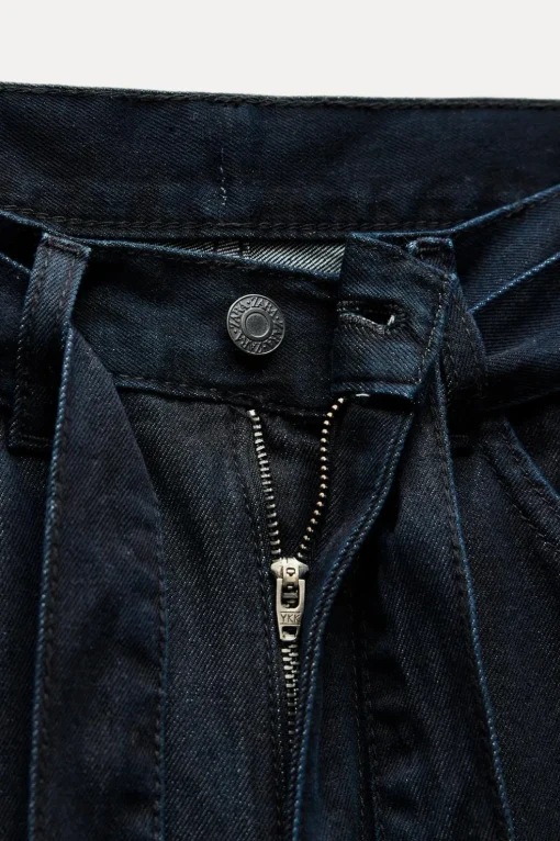 PANTALÓN DENIM TRF CINTURÓN