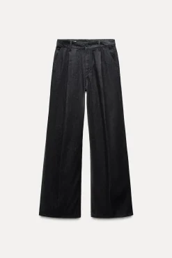 PANTALÓN DENIM TRF PINZAS