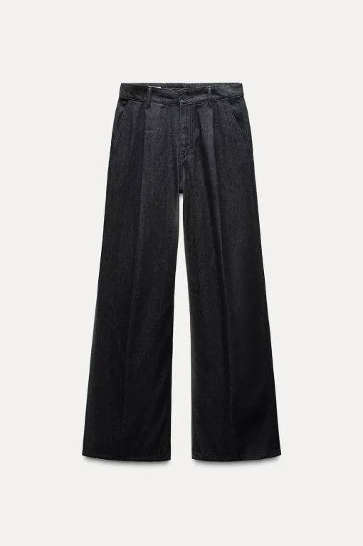PANTALÓN DENIM TRF PINZAS
