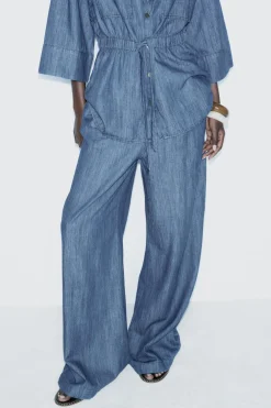 PANTALÓN DENIM Z1975 FLUIDO WIDE LEG