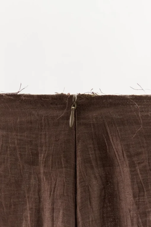 PANTALÓN EFECTO ARRUGADO CON LINO