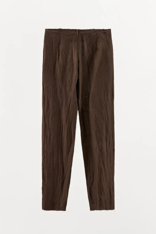 PANTALÓN EFECTO ARRUGADO CON LINO
