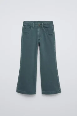 PANTALÓN FLARE BORDADOS LATERALES
