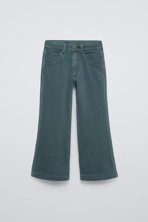 PANTALÓN FLARE BORDADOS LATERALES
