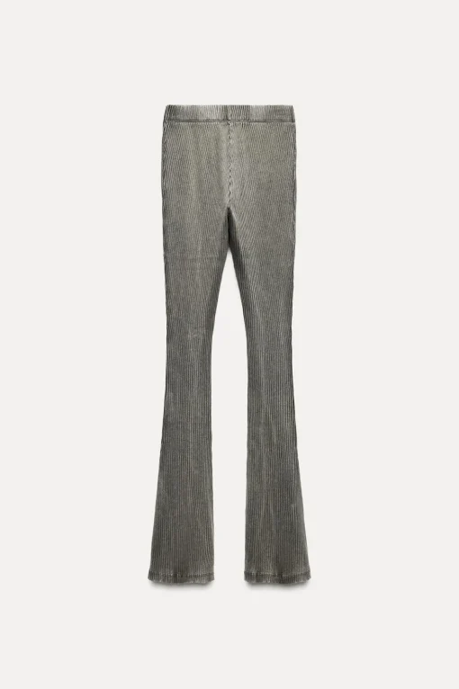 PANTALÓN FLARE RIB EFECTO LAVADO