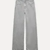 PANTALÓN FLUIDO ANCHO EFECTO DENIM