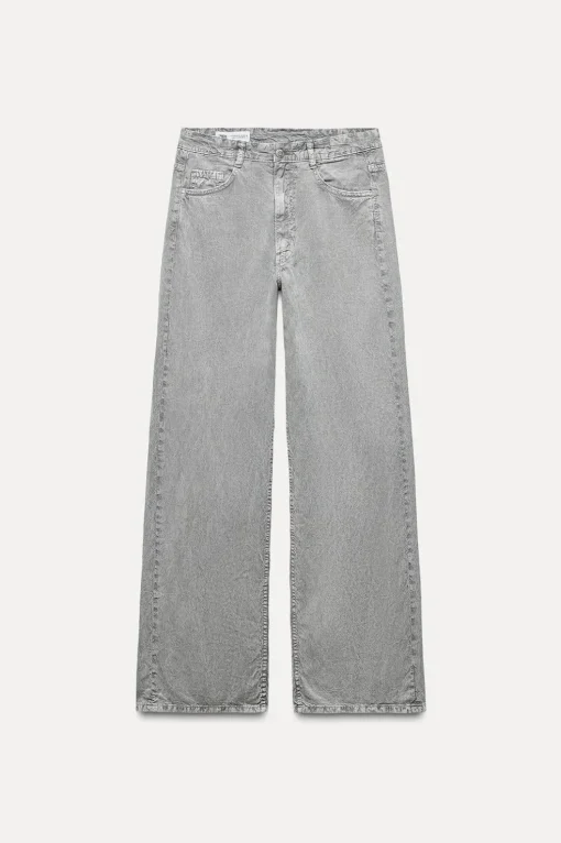 PANTALÓN FLUIDO ANCHO EFECTO DENIM