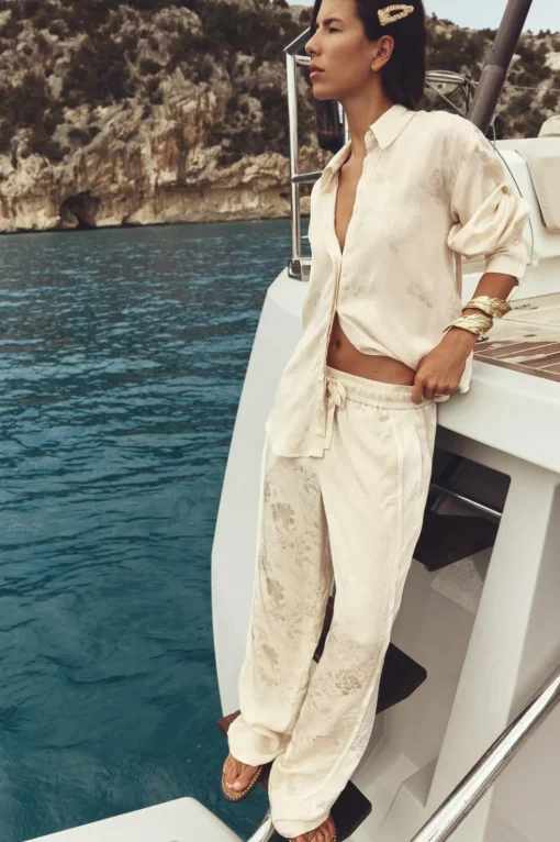 PANTALÓN JACQUARD FLORES
